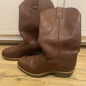 Durango 12” brown safety toe Wellingtons mens 7.5EE or womens 9EE